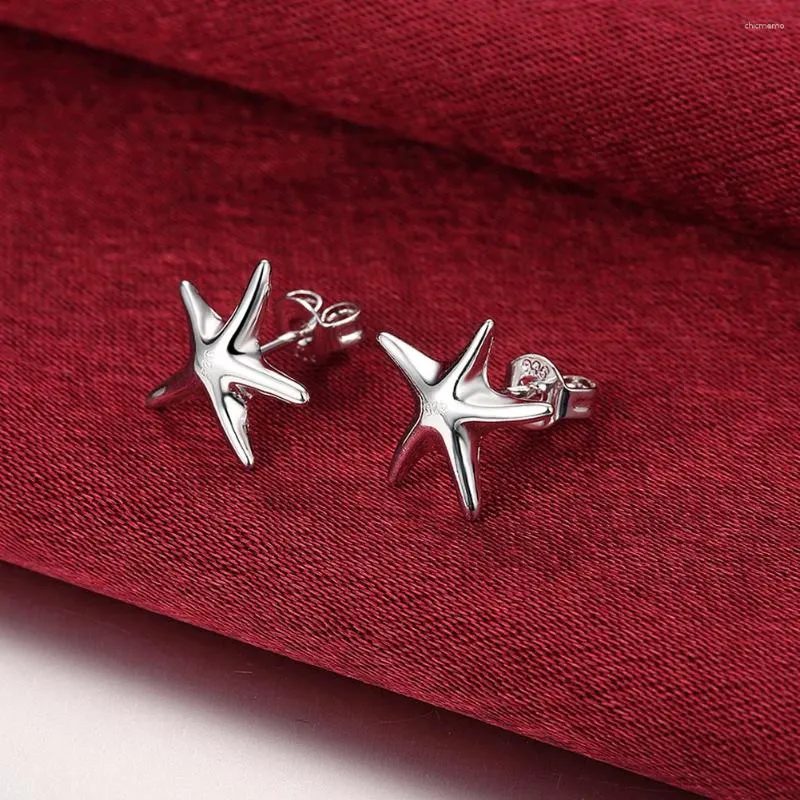 Серьги-гвоздики из серебра 925 пробы со звездами для пар, дам и мужчин, подарки на годовщину, жетоны любви