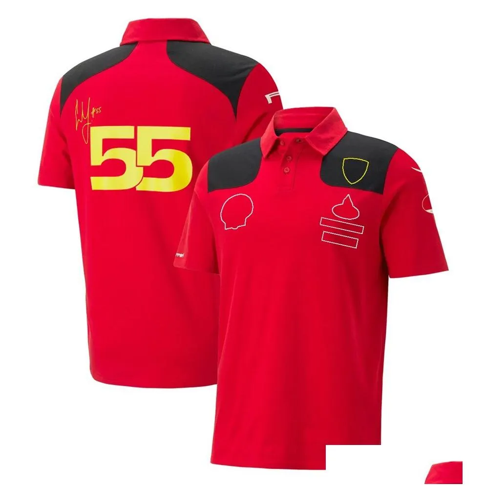 2023 f1 t-shirt mens polo shirts formula 1 red team short sleeve t-shirts summer f1 racing clothing jersey custom