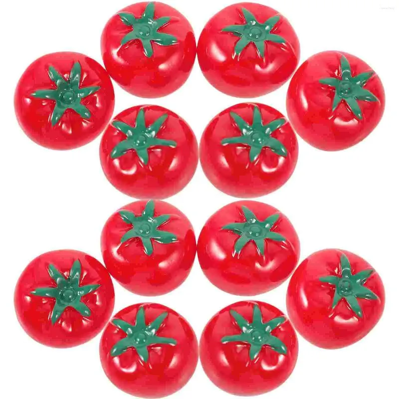 Decoración de fiesta 20 piezas Mini adornos de tomate realistas accesorios de frutas falsas tomates artificiales