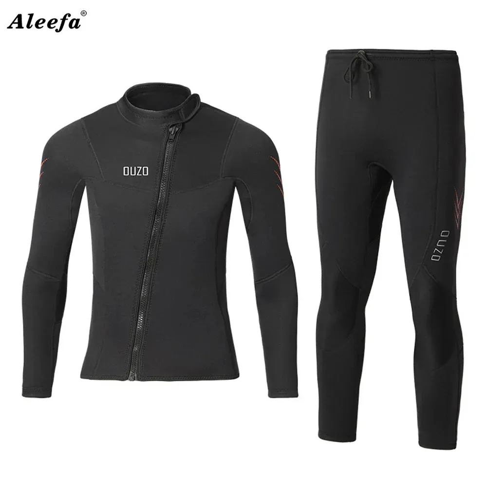 Muta da sub 3MM Muta da uomo Neoprene Subacquea Kitesurf Surf Surf Pesca subacquea Giacca Pantaloni Abbigliamento Bagnato 240127