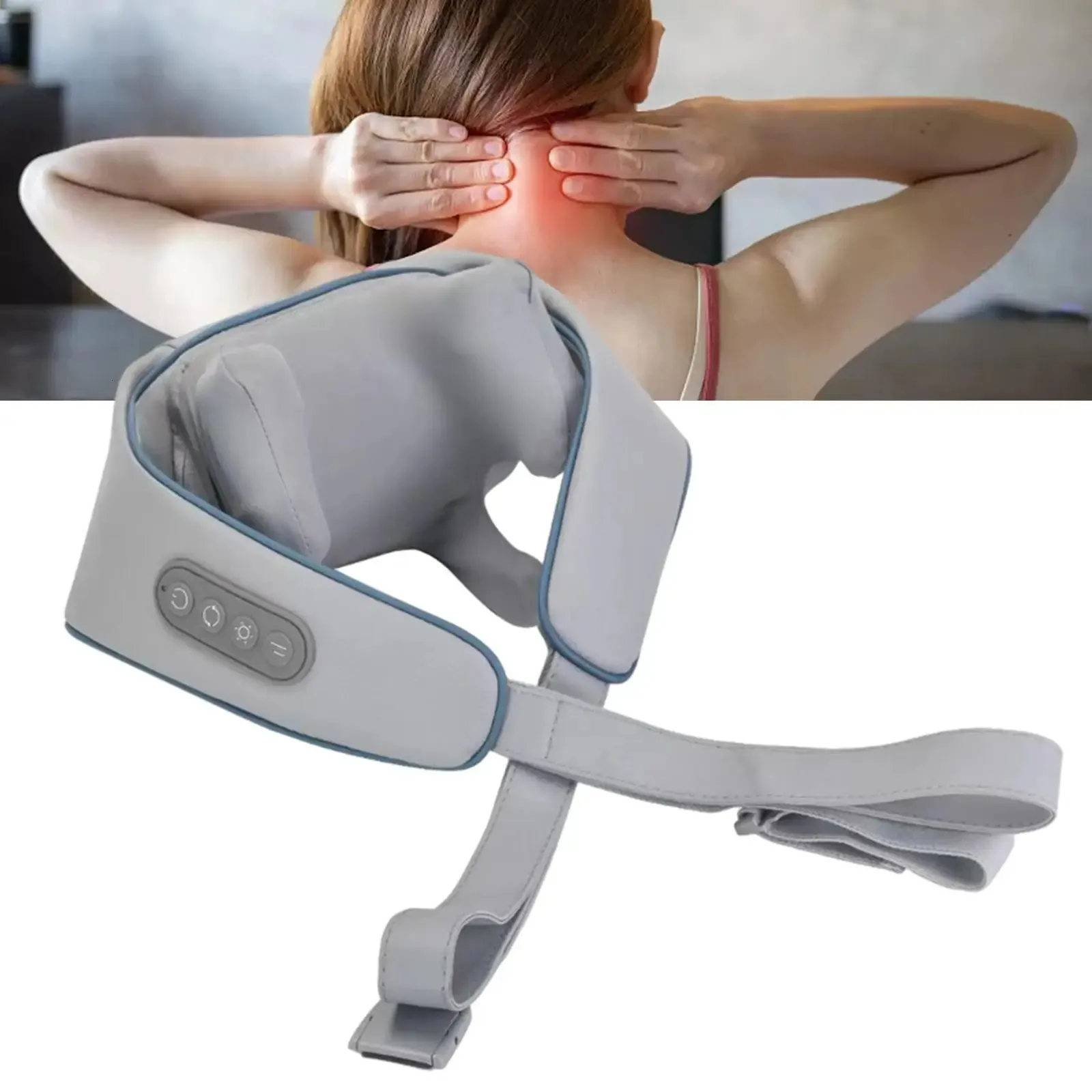 Back Massager with Heat Electric Massager, Office Portable Shoulder and Neck Massage Shawl