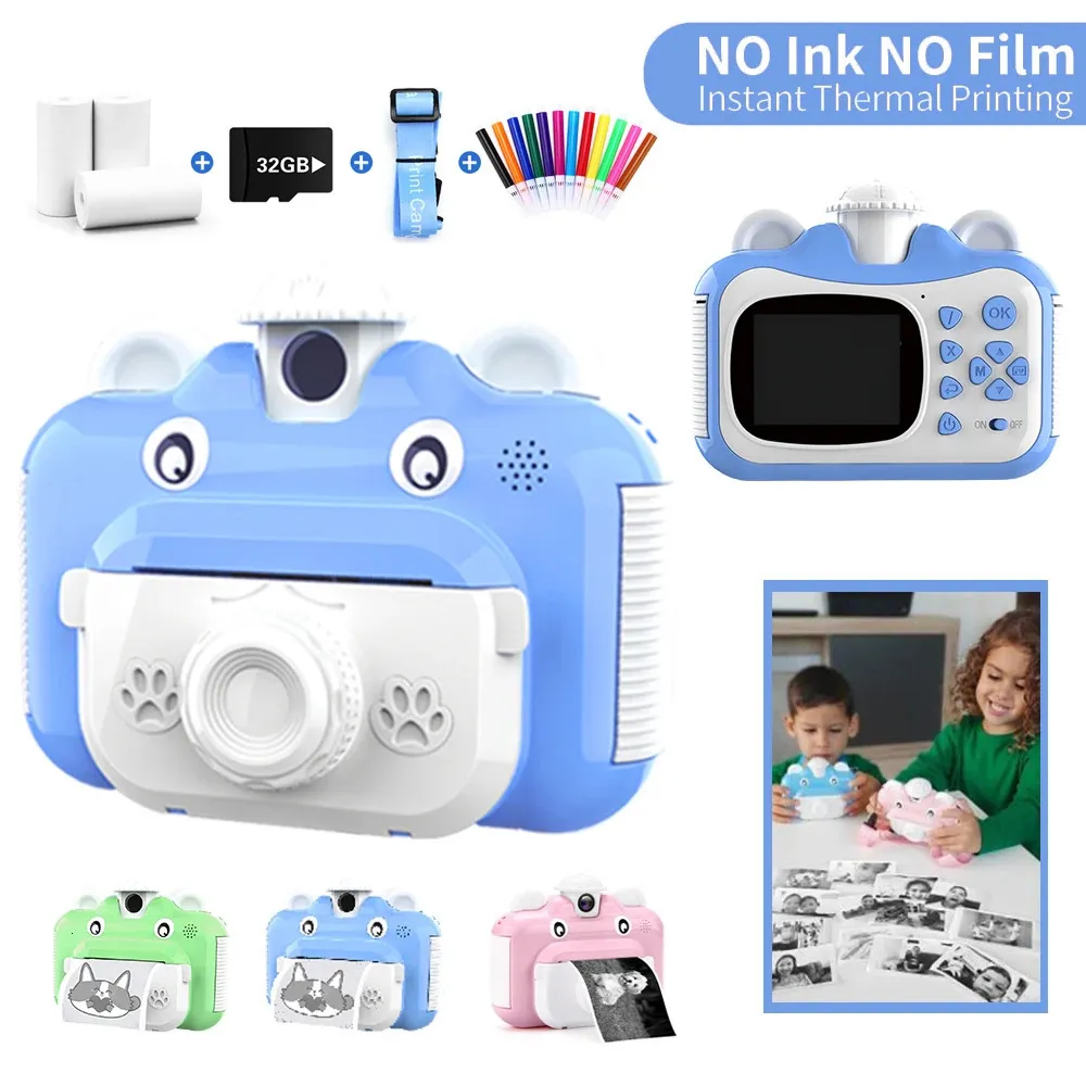 Fotocamera Istantanea Per Bambini - Macchina Fotografica Con Stampa E 32GB, Regalo Ideale - Foto 11