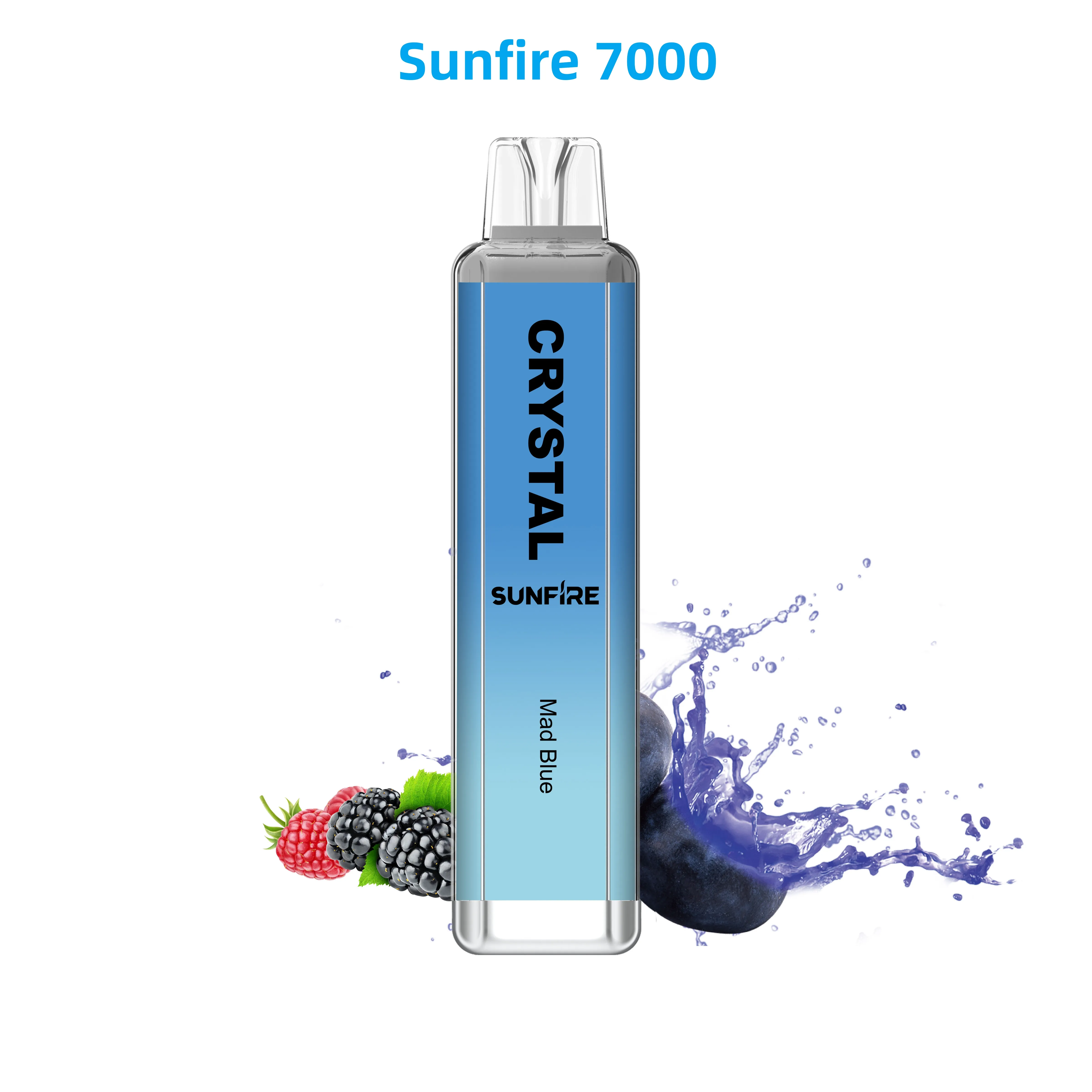 Sunfire Crystal 7000 Puff Pro Max 1300 mAh Batteria Sfumbar VAPORIZZATORE DI VAPE Crystal 0% 2% 5% 9000 10000 Desecheble Vape Puff 7K 9K 10K Vaper Pod E Cig Holland UK UK UK