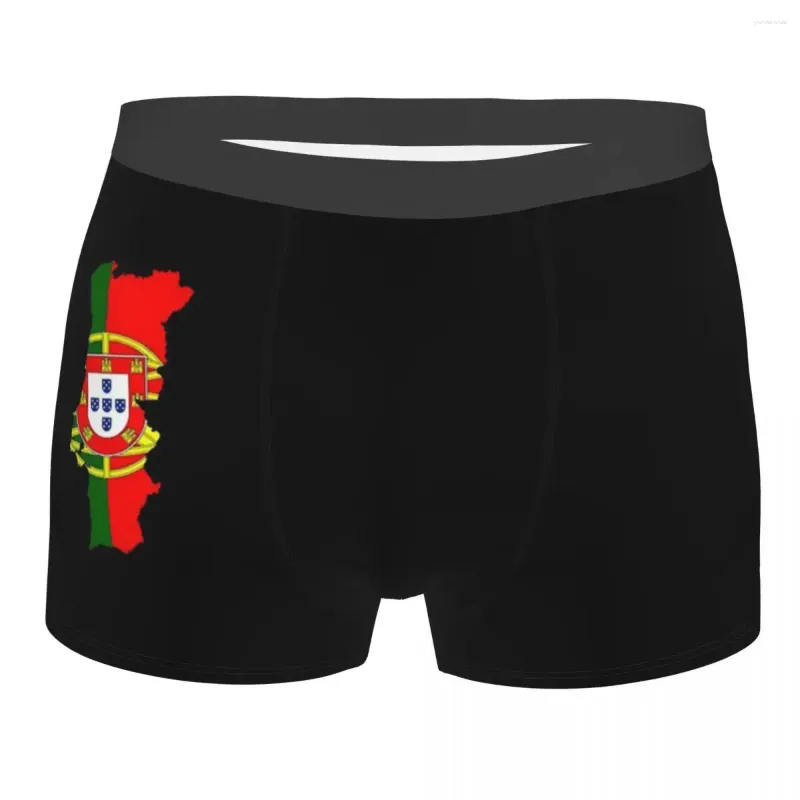 Onderbroeken Portugal Kaart Vlag Herenondergoed Portugees Boxershorts Shorts Slipje Nieuwigheid Zacht voor mannen Grote maten