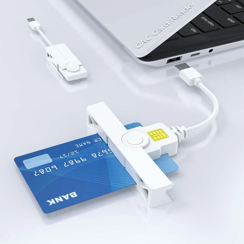 USB 2.0 SMART مع قارئ بطاقة Cable CAC Bank Bank ATM