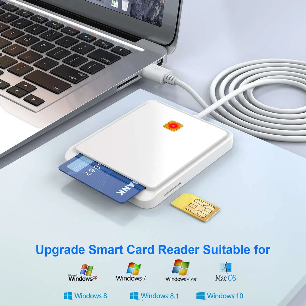 Lettore di carte intelligente USB 2.0 ID Bank Social Security Ic/id/sim/smart