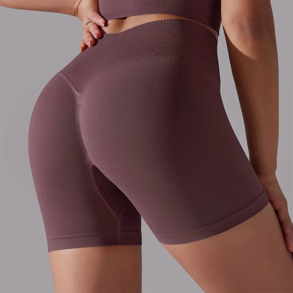 Femmes Yoga Shorts taille haute Shorts d'entraînement Fitness Yoga ascenseur fesses Fitness dames Yoga gymnase Push Up course pantalon court vêtements de sport 240122