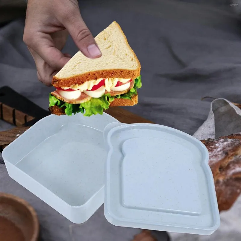 Assiettes boîte à pain, conteneurs de stockage, petit sandwich réutilisable pour boîtes à déjeuner, collation pain d'extérieur