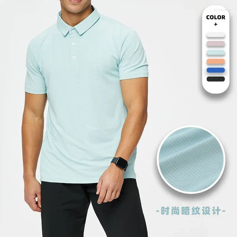 Men's Polos Luku European Casual Solid Color Sports Quick Drying Short Sleeved T-shirt Unisex Fitness Training Uniform POLO Shirt