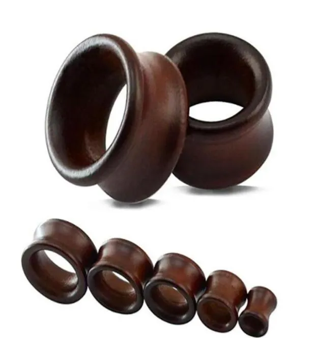 Tampões de ouvido de madeira de vários tamanhos, túneis, expansor de ouvido moderno, joias de piercing corporal para homens e mulheres 6959130