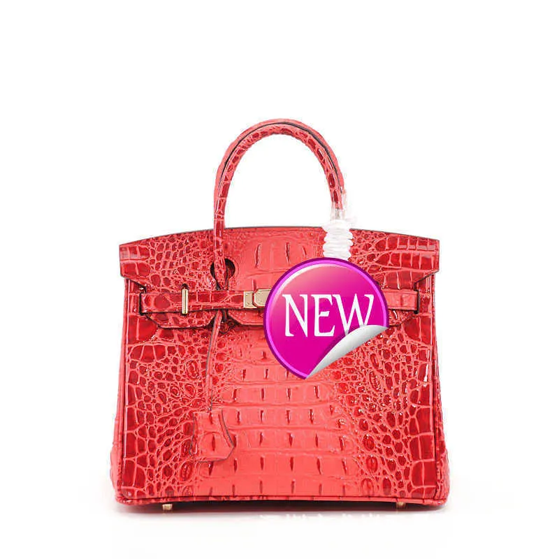 Aabirdkin Designer TOTES ALIGOR ALIGATOR Prosty skórzana krowiowa torba damska N009