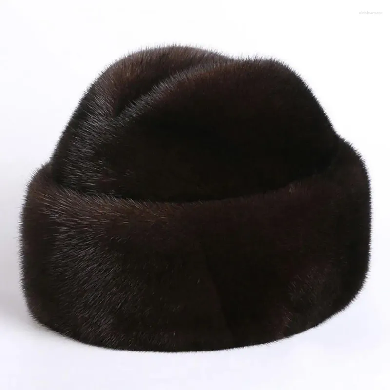 Bérets d'hiver pour hommes, chapeau en fausse fourrure épaisse, peluche résistante au froid, coupe-vent, accessoire de mode en plein air, couleur unie