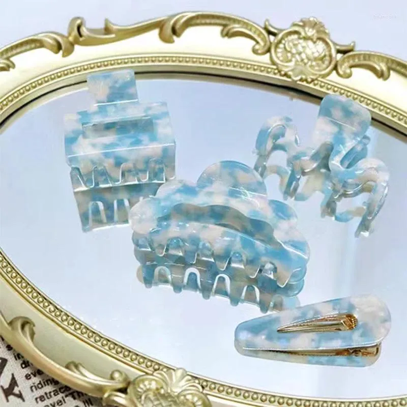 Hårklipp Royal Blue Korea ins acetat hårnål tiara friskhet söta romantiska tillbehör för kvinnor mode smycken gåva