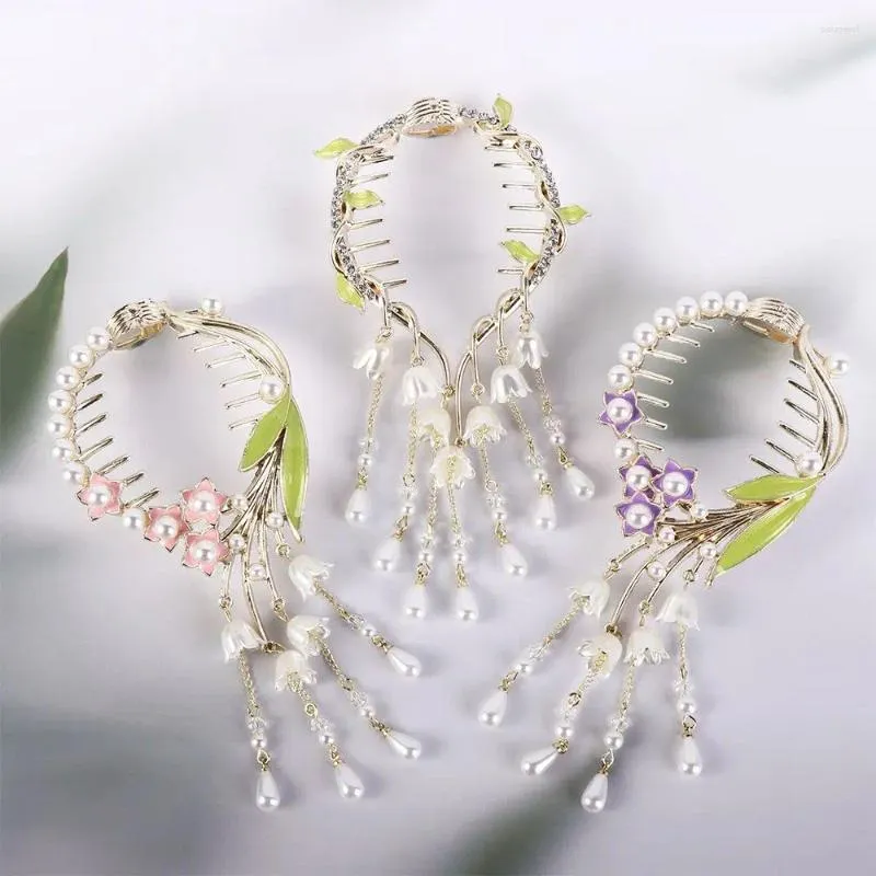 Saç klipsleri yüksek sabit klips küçük pençe kadınları tavan tamirci çiçek tabak tokası Kore tarzı