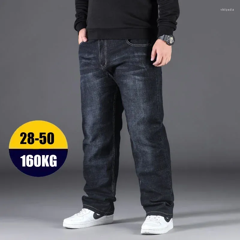 Calças de brim masculinas 10xl calças largas oversize jean baggy roupas plus size calças jeans homem streetwear moda roupas carga masculino masculino