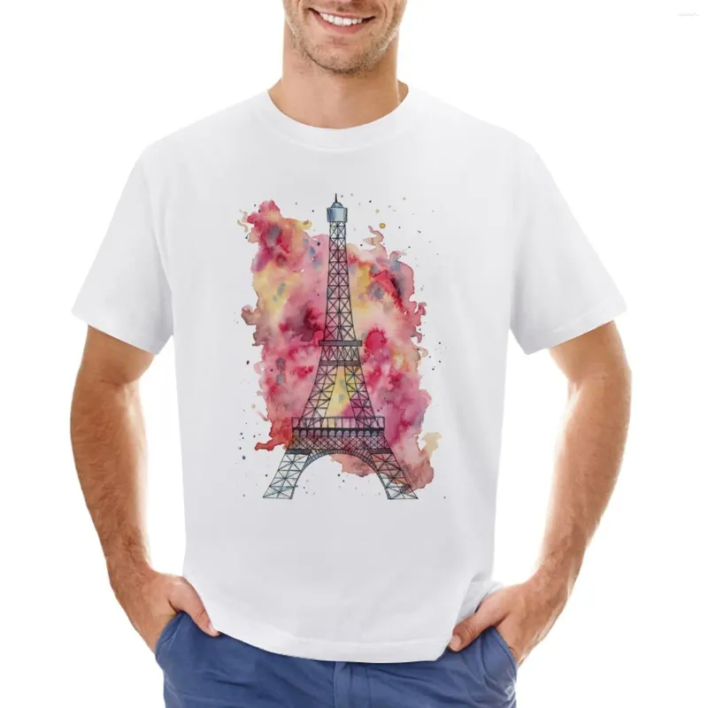 Canotte da uomo T-shirt Torre Eiffel Edizione Pesi Massimi Personalizzate T-shirt grafiche da uomo vintage grandi e alte