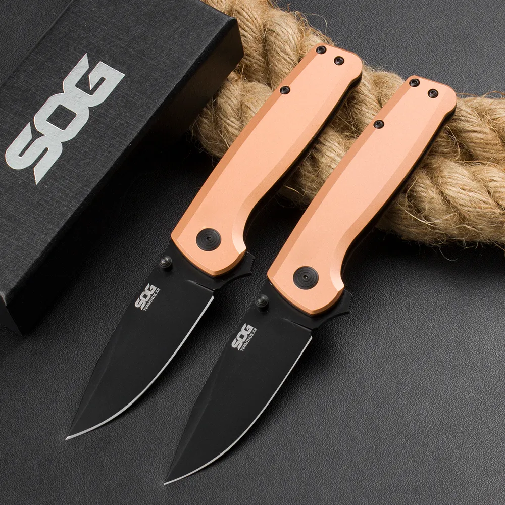 SOG TERMINUS XR couteau de poche pliant D2 lame en acier manche en cuivre outil de Camping en plein air couteaux EDC BM 535 940