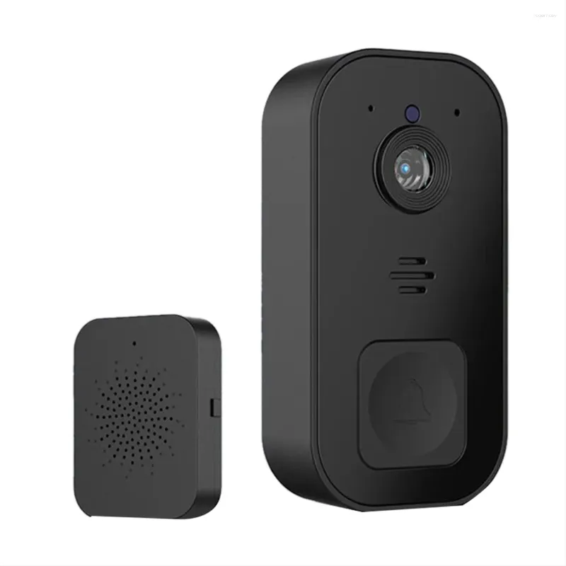 Dörrklockor smarta visuella dörrklockor trådlöst avlägsna hem high-definition natt vision monitor video intercom dörrklock-svart