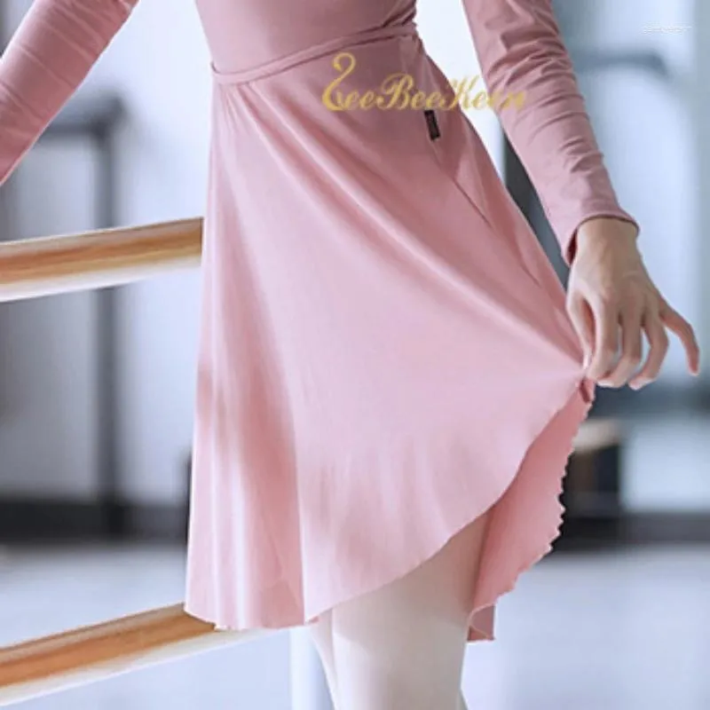 Bühnenkleidung Gymnastikrock für Frauen Tanz Erwachsene Ballerina Yoga Sport Ballett Trikot Bailarina Rosa Schwarz Chiffon Lehrer