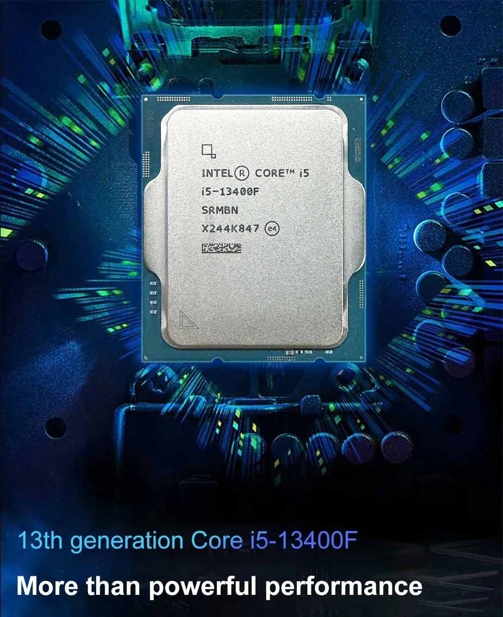CPU Intel Core i5-13400F LGA1700 Intel Core i5-13400F Processor, 10-Core / 16-Thread, LGA
