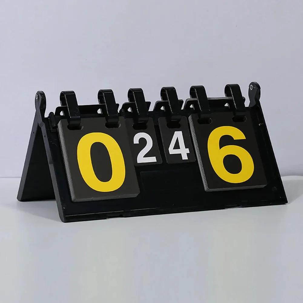 1pc 6 Digits Flip Scoreboard Tabletop Score Flipper Football Keeper For Basketball Ping Pong Triangular Base Design y240127