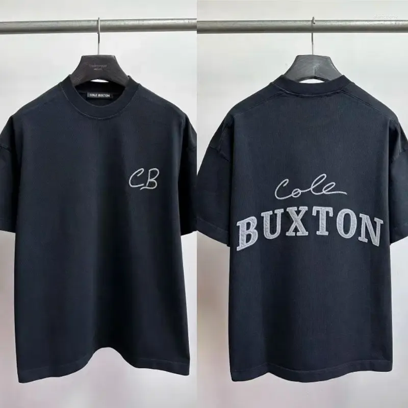 Heren T-shirts Oversized Cole Buxton T-shirts Brief Logo Slogan Patch Geborduurde Korte Mouwen Tops CB T-shirt Voor Mannen vrouwen