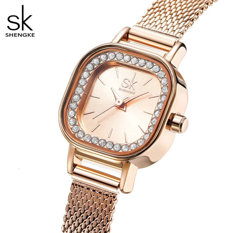 Fashion Watch for Women Luxury Quartz Stainless Steel Wristwatch Valentine's Gift Casual Trip Shopping Clock Rhinestone Dial 240127