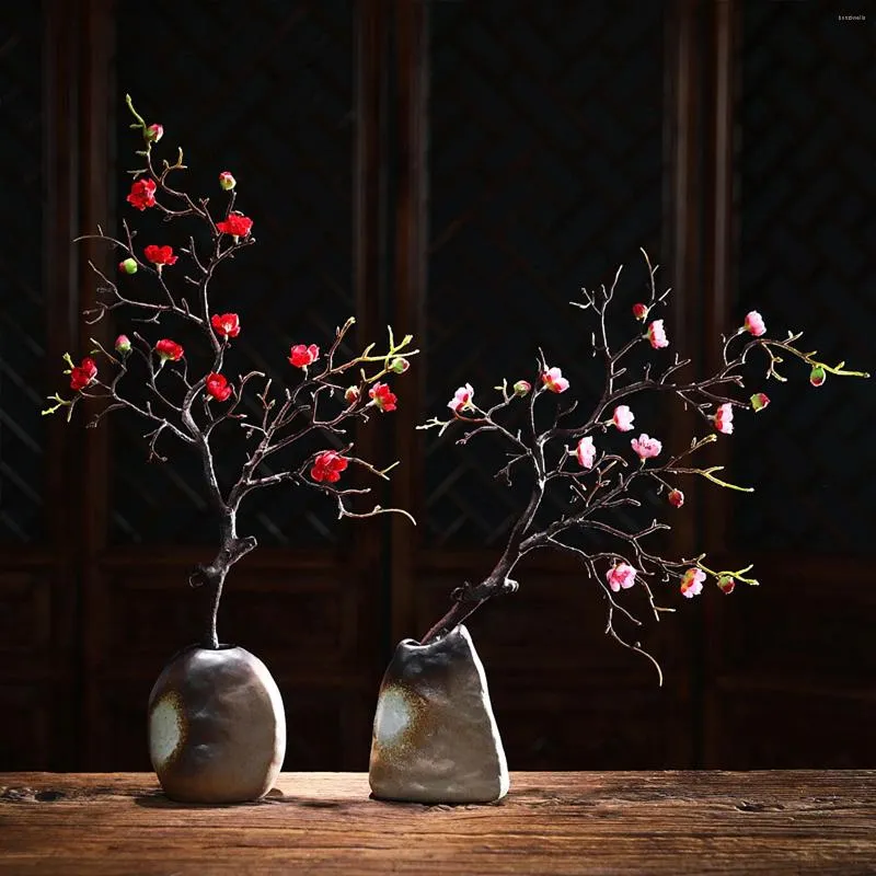 Symulacja kwiatów dekoracyjna kwiat jabłkowy kwiat wiśni sztuczny kwiat jedwabny stół do dekoracji śliwki fałszywy oncidium na dom weselny