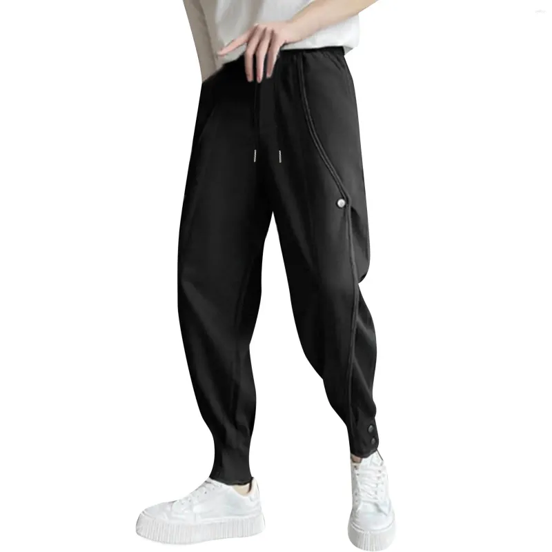 Pantaloni da uomo Uomo Baggy Harem Pantaloni elastici a vita alta con coulisse Pantaloni sportivi da jogging da strada Pantaloni sportivi da uomo alla caviglia