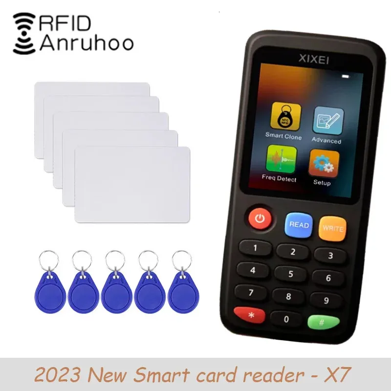 RFID Smart Card Reader X7 125KHz Badge Copier 1356MHz NFC DECODER DUPLICATOR IC ID CHIP TAG CLONE NTAG213 215 Nyckelförfattare 240123