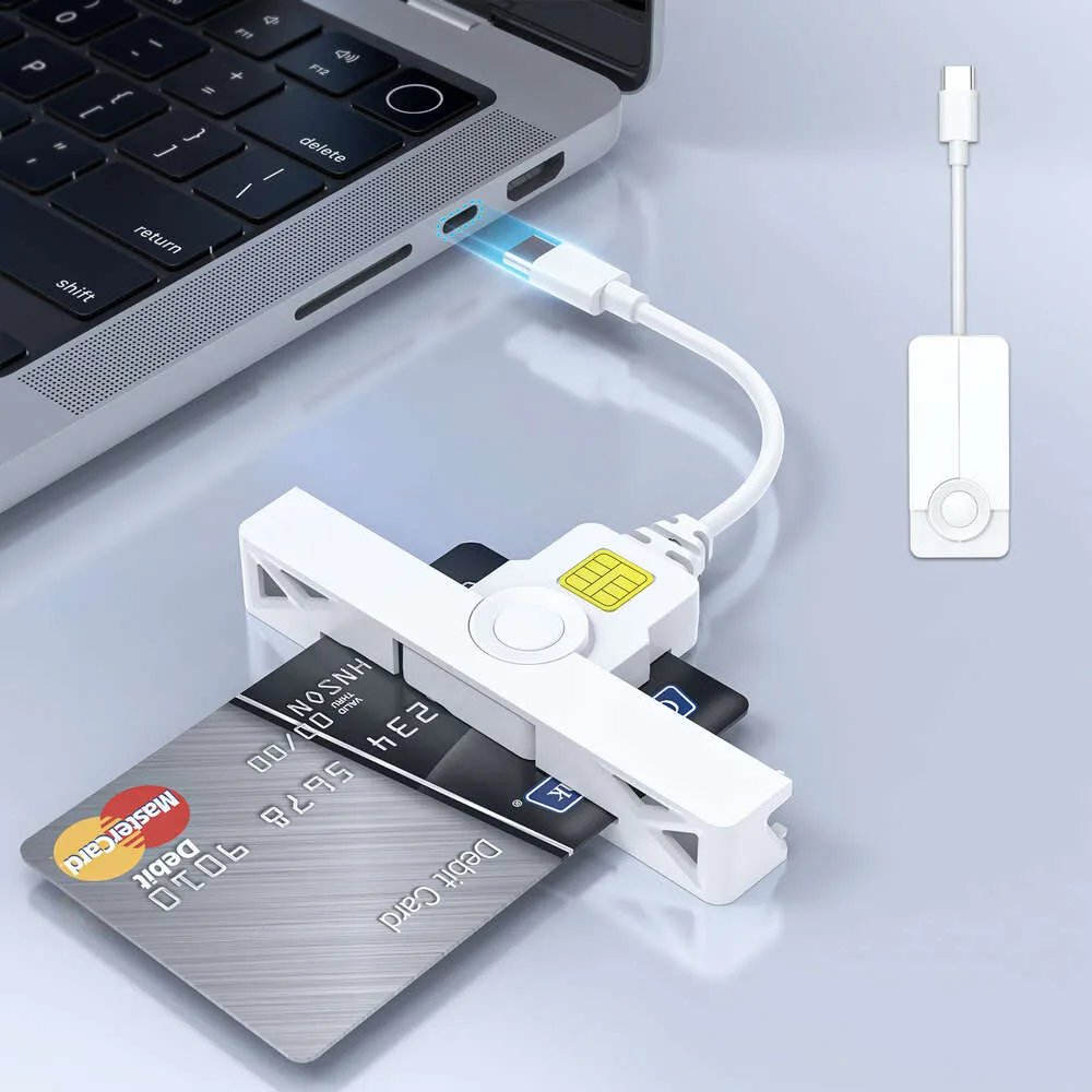 USB 2.0 SMART مع قارئ بطاقة Cable CAC Bank Bank ATM