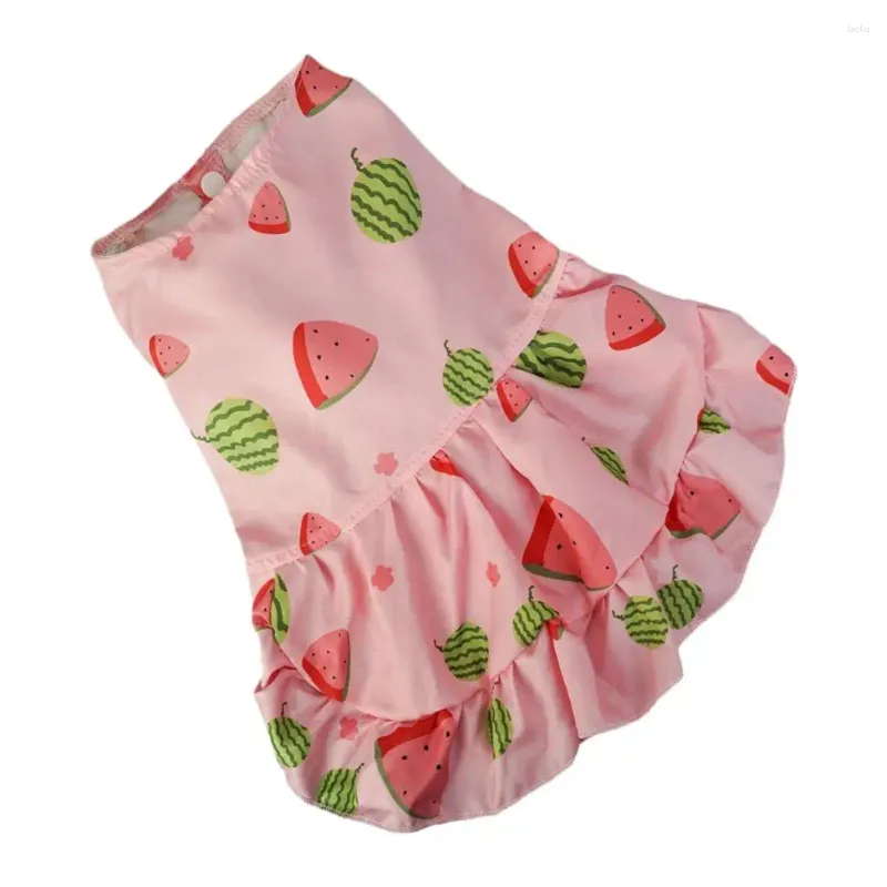 Hondenkleding Kleine jurk Kattenoutfit Bloemenprinses Huisdier Comfortabel Zomer voor vrouwelijke honden Katten met fruitpatroon