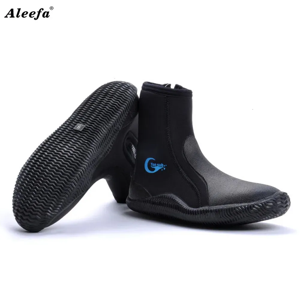 Botas de mergulho de borracha 5mm, sapatos impermeáveis para roupa de mergulho, pesca, aquecimento, natação 240123