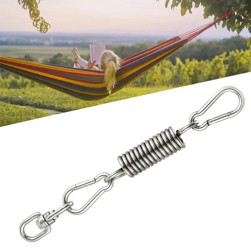 Camp Furniture Hammock Chair Spring Hook Set Extension Outdoor Hardware Kit Carabiner Hooks Swivel For Porch Ceiling Yoga