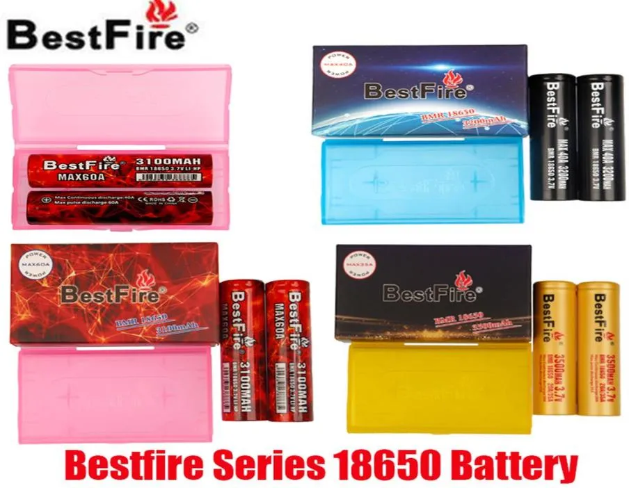 Original Fire BMR IMR 18650 Batteri 3100MAH 60A 3200MAH 40A 3500MAH 35A ​​37V Uppladdningsbar litiumvape modbatterier 100 AUTH7373437