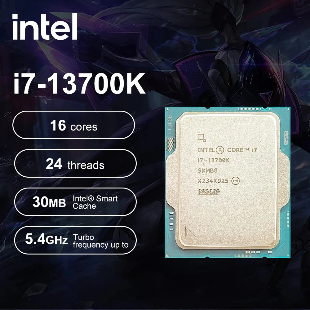 Intel Core i713700K i7 13700K 34 GHz 16Core 24Thread CPU Processor 10nm L330M 125W LGA 1700 Gaming Processador 240126