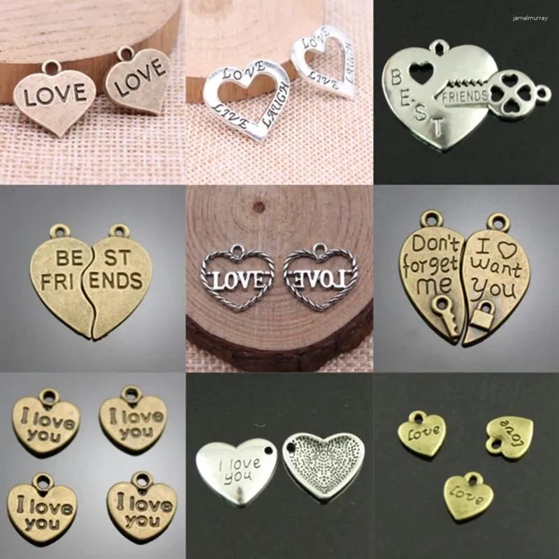 Charms levererar kärlek Peach Heart Taggar Diy Accessories smyckematerial