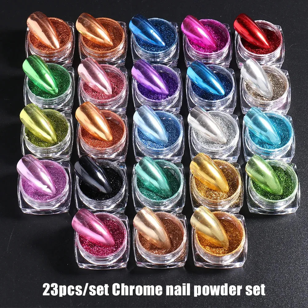 Polvere Cromo 10 Colori – Pigmento Effetto Specchio Metallico Per Unghie, Resina Epossidica, Tumbler E Slime