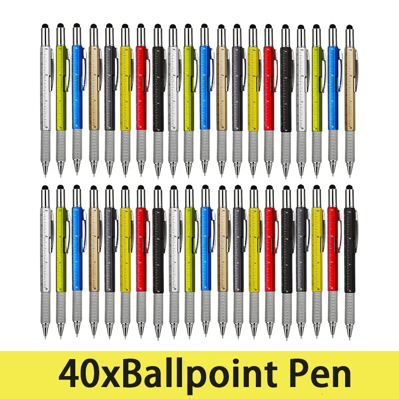 DHgate.com:40Pcs 6 in 1 Tool Ballpoint Pen Screwdriver Ruler Spirit ...