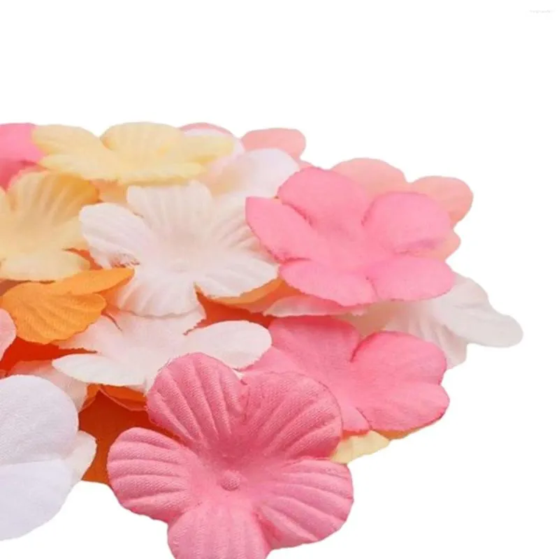 Flores decorativas pétalas de flor de cerejeira 500 peças flor falsa artificial para mesa peça central tema festa de casamento interior ao ar livre