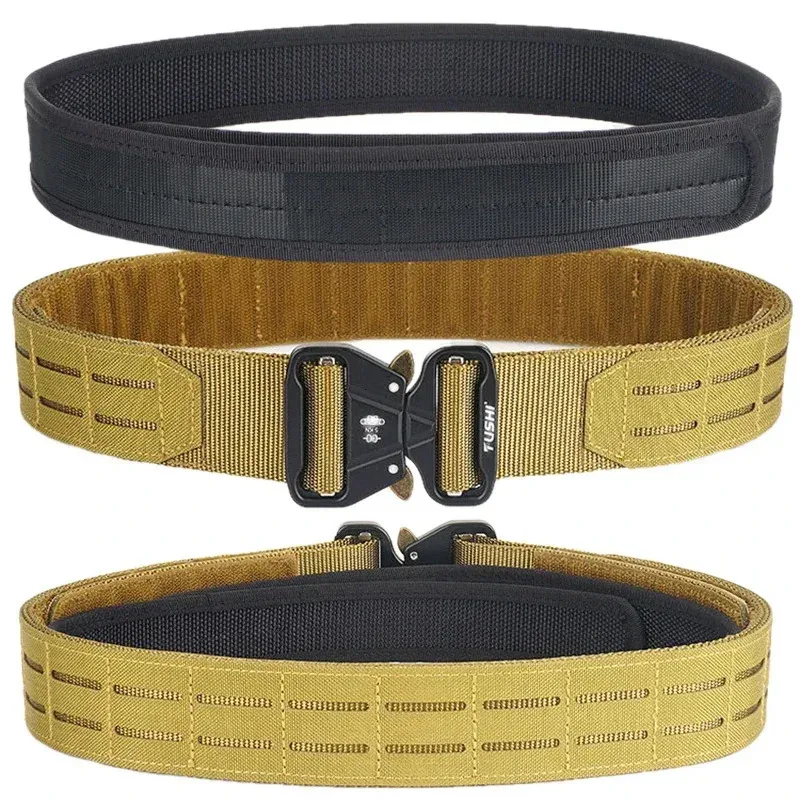 Militaire Tactische Riem 2 Inch Quick Release Metalen Gesp Combat Riem Outdoor Jacht Militaire Tactische Brede Riem voor Mannen 240119