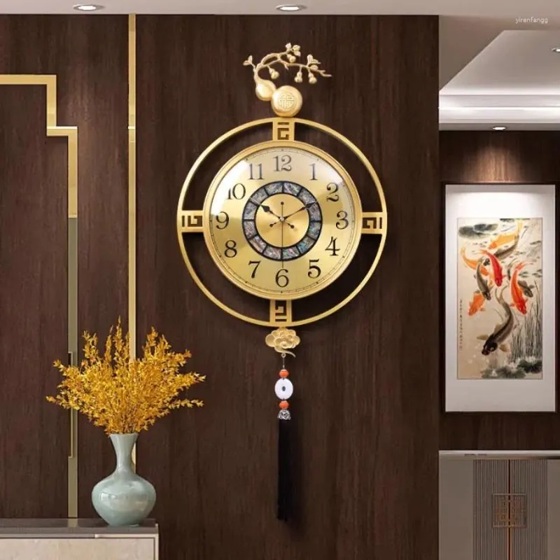 Zegarki ścienne Art Home Dekoracja Elegancka prezent za okrągły salon Klasyczne nowoczesne ręczne numer