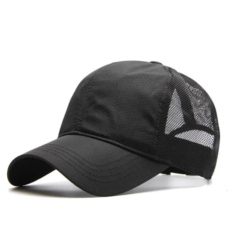 Big Head Man Plus Size Baseball Cap Men Summer Thin tyg Mesh Sun Hat Male Hats M 55-59CM L 60-64CM 240125