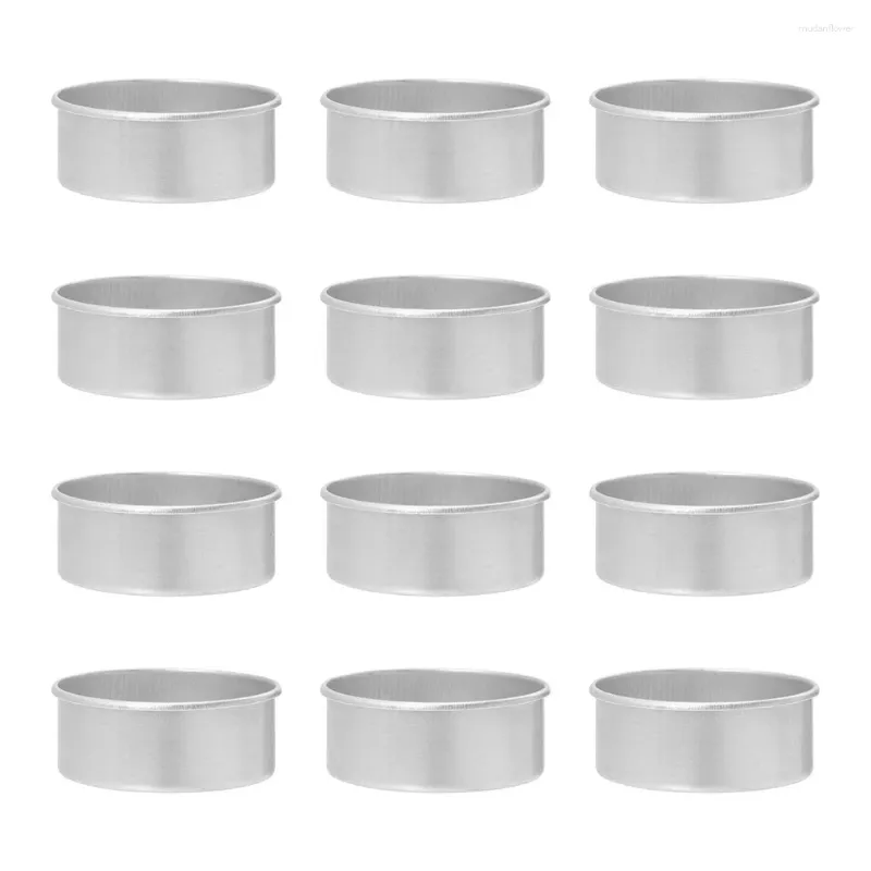 Ljushållare 50 st aluminium kopp runda te ljushållare koppar containrar votive tenn diy teealight tillverkning för hembutik