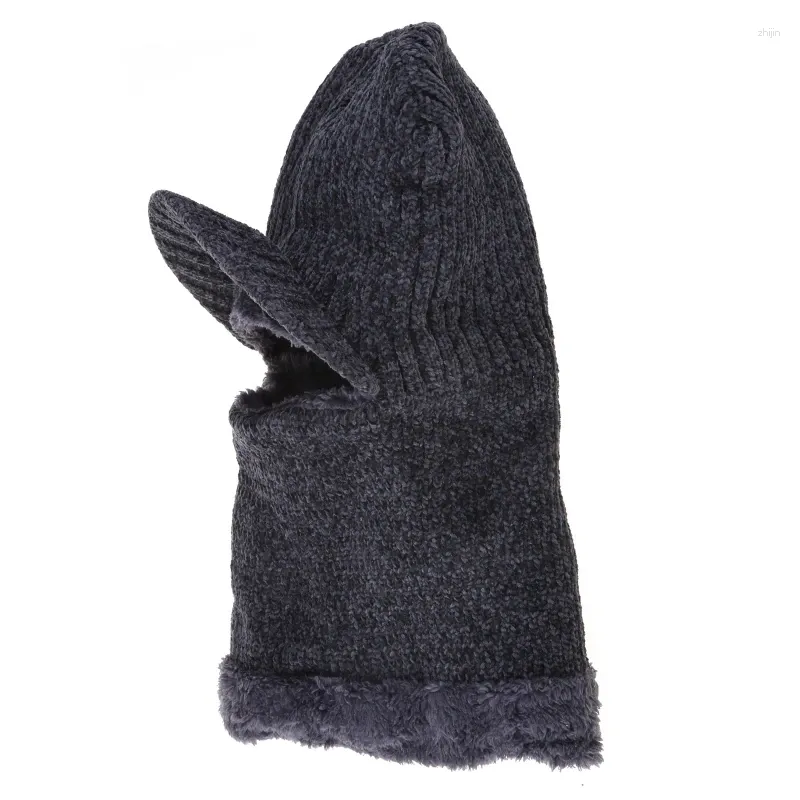 Berretti Cappello con visiera invernale per uomo Sciarpa calda con cappuccio Passamontagna Pullover Berretto termico