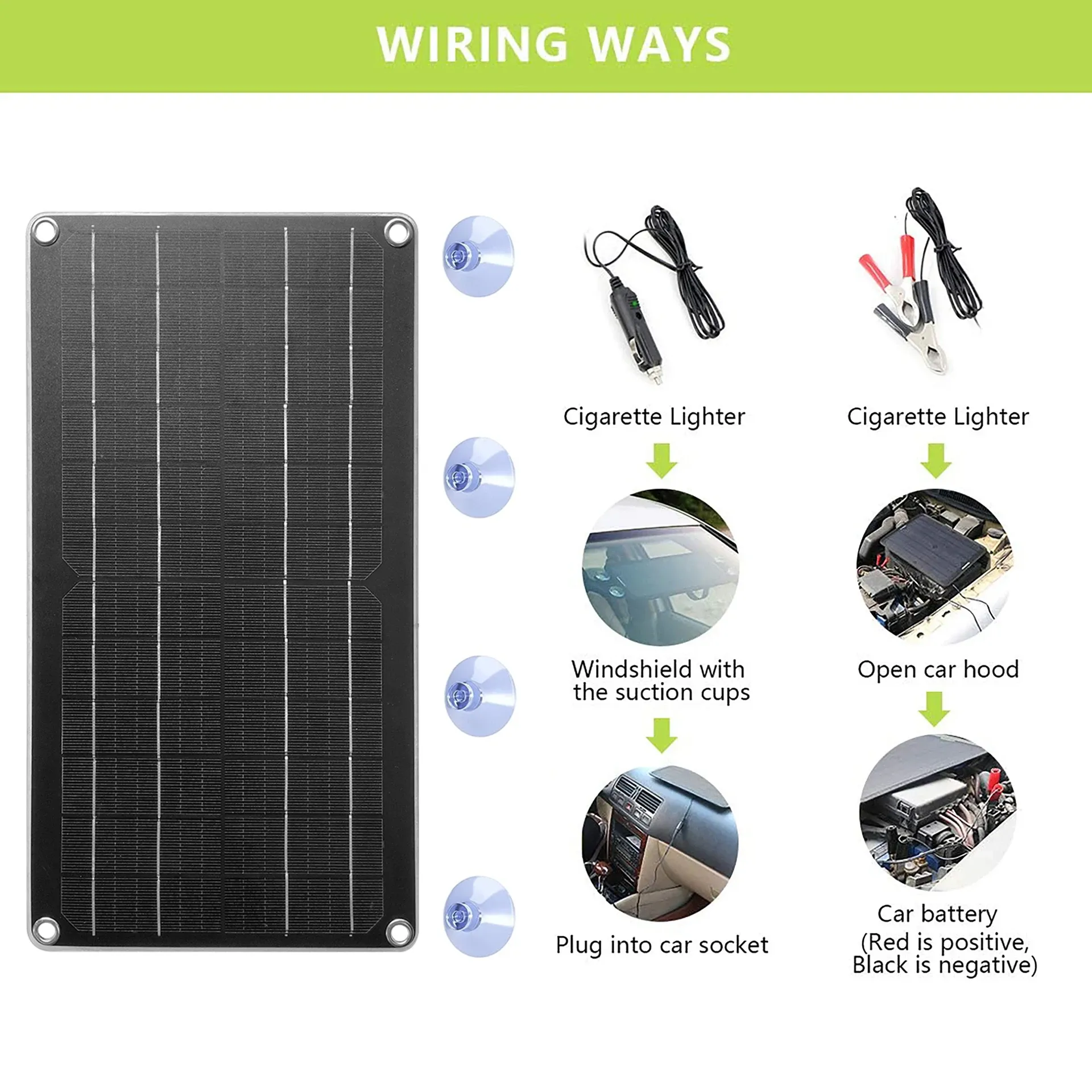 12V Solar Tricle Ładowarka do akumulatorów samochodowych Bateria Słoneczna Kefererze do ciężarówki samochodowej RV Motorcycle Marine Trailer Bateria