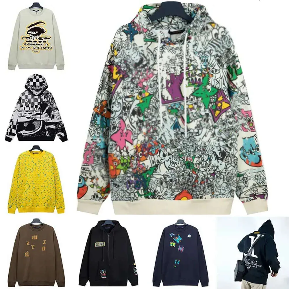 Tasarımcı Hoodie Sweatshirts Louiseity Erkek Kadın Basılı Mektup Nakış İlkbahar ve Sonbahar Hafif Gevşek Sıradan Sweatshirt Viutonity 399