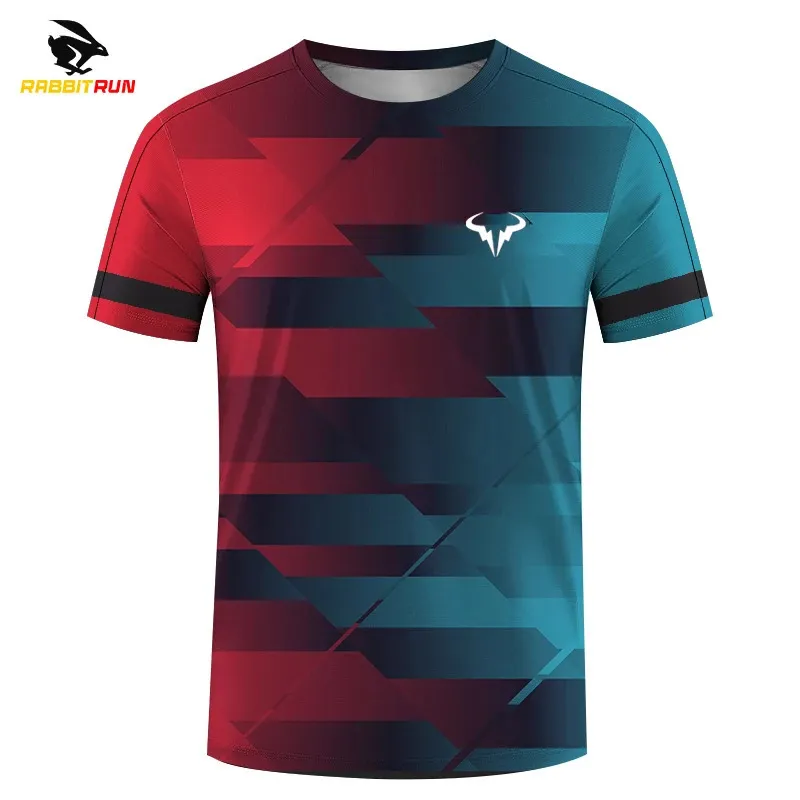 T-shirt girocollo a maniche corte per sport estremi all'aria aperta da uomo e da donna stampata in 3D della serie Badminton e tennis con Fashionabl 240202