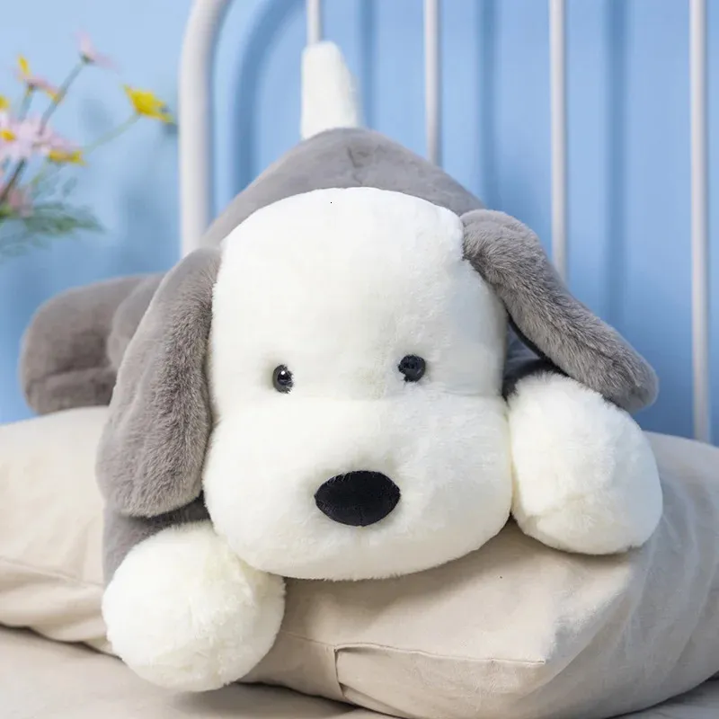 Huge Dog Plush Toys White Puppy Stuffed Dolls Kawaii Animal Room Decor Bay Window Cushion Soft Sofa Pillows Child Birthday Gift 240202