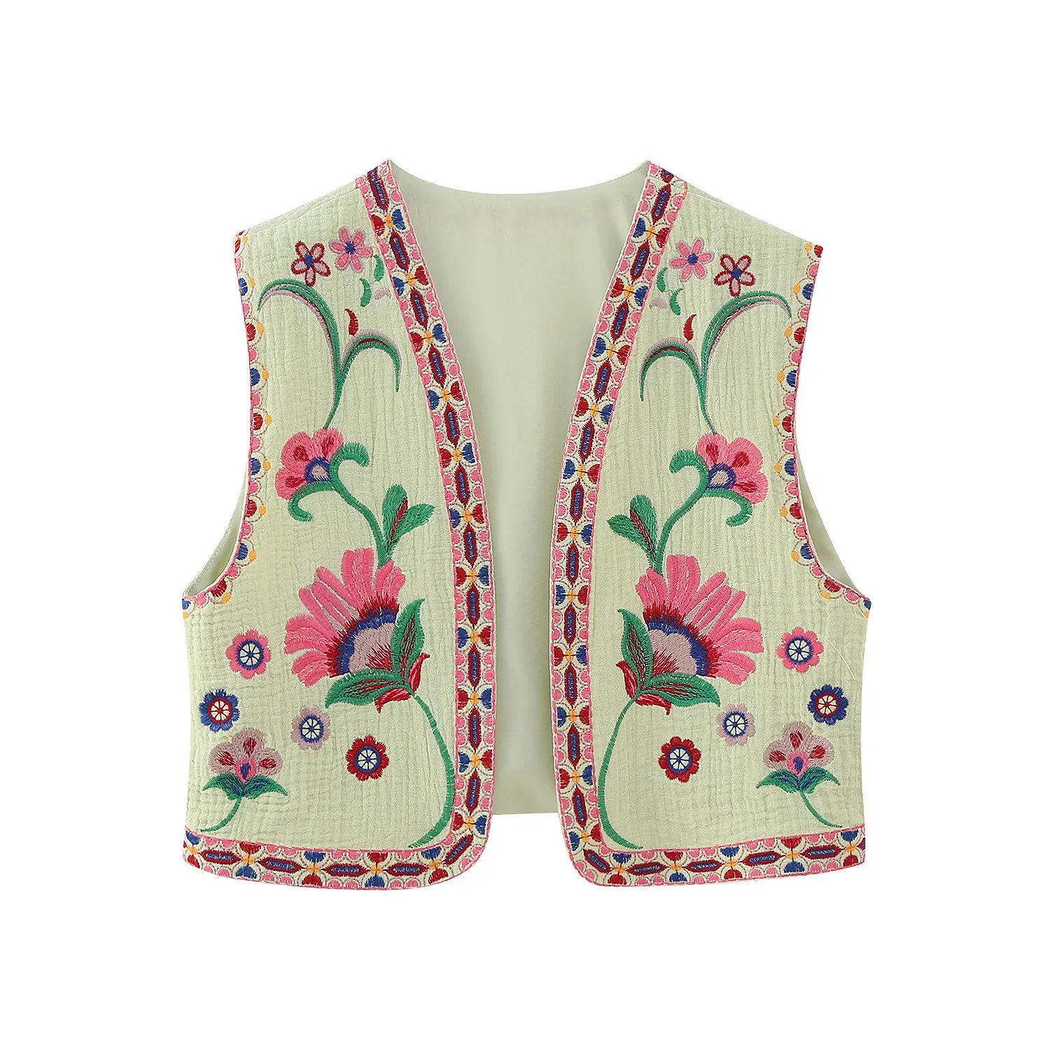 トップス 700FILL Embroidered Logo Reversible Vest Pop Trading Company Harold Reversible Vest (Beige) POPAW22